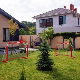Relaxdays Garden Football Goal Set of 2 02